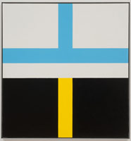 Frederick Hammersley / 
Swedish Accent, #2 1994 / 
oil on linen / 
48 x 45 in. (121.9 x 114.3 cm) / 
framed: 49 x 46 in. (124.5 x 116.8 cm) 