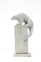 Gwynn Murrill / 
Ceramic Binturong Column (S - Blue), 2008 / 
      ceramic  / 
      7 1/2 x 4 x 3 in. (19.1 x 10.2 x 7.6 cm) / 
      Edition unique