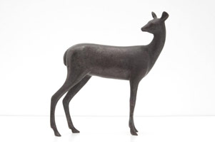 Gwynn Murrill / 
Deer 4 Maquette, 2005 / 
      bronze / 
      10 3/4 x 10 x 4 1/2 in. (27.3 x 25.4 x 11.4 cm) / 
      Edition 1/9