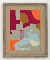 Frederick Hammersley / 
Bernice, #10c 1965 / 
oil on chipboard panel / 
16 1/8 x 12 in. (41 x 30.5 cm) / 
framed: 21 5/8 x 17 5/8 in. (54.9 x 44.8 cm)
