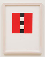 Frederick Hammersley / 
clout, 1988 / 
lithograph / 
Image Dimensions: 7 1/2 x 7 1/2 in. (19.1 x 19.1 cm) / 
Framed Dimensions: 18 1/2 x 14 1/2 in. (47 x 36.8 cm) / 
Edition of 42