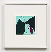 Heather Gwen Martin / 
House, 2021 / 
gouache on paper / 
3 3/4 x 4 in. (9.5 x 10.2 cm) / 
Framed: 9 1/4 x 9 1/4 x 1 in. (23.5 x 23.5 x 2.5 cm)