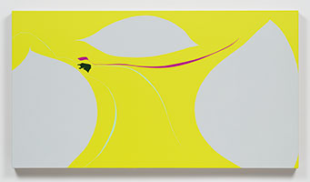 Heather Gwen Martin / 
Hover, 2020 / 
oil on linen / 
30 x 54 3/4 in. (76.2 x 139.1 cm)