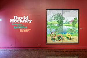 Installation photography / 
David Hockney: Perspective Should Be Reversed / 
Prints from the Collections of Jordan D. Schnitzer and His Family Foundation / 
Photo credit: Honolulu Museum of Art