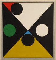 Frederick Hammersley / 
Same difference, 1959 / 
oil on linen / 
24 x 22 in (61 x 55.9 cm) / 
Private collection 