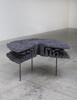 Ben Jackel / 
Hurricane (Come What May), 2012 / 
basswood and graphite / 
13 x 65 x 65 in. (33 x 165.1 x 165.1 cm) / 
Private collection