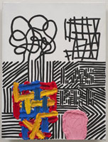 Jonathan Lasker / 
Hidden Identity, 2009 / 
      oil on linen / 
      16 x 12 in. (40.6 x 30.5 cm) / 
      Private collection