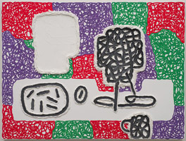 Jonathan Lasker / 
The History of Common Occurences, 2009 / 
      oil on linen / 
      30 x 40 in. (76.2 x 101.6 cm) / 
      Private collection