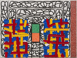 Jonathan Lasker / 
The Inability to Sublimate, 2009 / 
oil on linen / 
75 x 100 in (190.5 x 254 cm)
