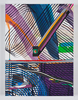 Juan Uslé / 
Sombra y Viajero, 2013 / 
vinyl, acrylic, dispersion and dry pigment on canvas / 
24 x 18 in. (61 x 46 cm)