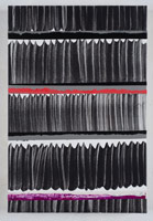 Juan Uslé / 
In Kayak (Lindaraja), 2013 / 
vinyl, dispersion and dry pigment on canvas / 
18 x 12 in. (46 x 31 cm)