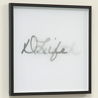 Nancy Reddin Kienholz /  
Life - Death, April 2, 2007 /  
lenticular (mixed media) /  
18 x 18 in. (45.7 x 45.7 cm)