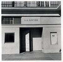 L.A. Louver’s historic façade at 55 N Venice Blvd, Venice, CA, 1975-1976.