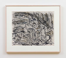 Leon Kossoff / 
Cephalus and Aurora after Poussin, 1985 / 
compressed charcoal, pastel, and ink on paper / 
22 3/4 x 29 1/2 in. (57.8 x 74.9 cm) / 
LK02-100
