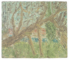 Leon Kossoff / 
Cherry Tree, Winter, 2007 / 
oil on board / 
36 1/4 x 42 3/4 in. (92.1 x 108.6 cm)