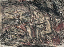 From Poussin: Cephalus and Aurora / 
      Pastel, charcoal and ink on paper / 
      57.8 x 74.9 cm / 
      Private collection 