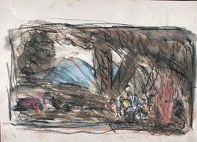 From Goya: Making Shot in the Sierra de Tardienta / 
      Coloured chalks on paper / 
      42 x 59.5 cm