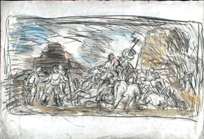 From Goya: Sketch for Summer or Harvesting / 
      Coloured chalks on paper / 
      56 x 81.2 cm