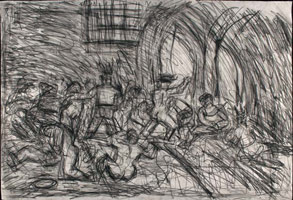 From Goya: The Madhouse / 
      Black chalk on paper / 
      55.7 x 81.2 cm