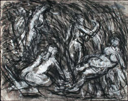 From Cézanne: The Temptation of Saint Anthony / 
      Black chalk on paper / 
      56.8 x 72.8 cm