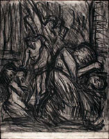 From Cézanne: Christ in Limbo / 
      Black chalk on paper / 
      72.5 x 56.5 cm