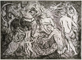 From Rubens: Minerva protects Pax from Mars  / 
      Etching / 
      image 41 x 57 cm