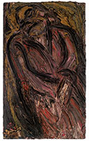 Leon Kossoff / 
Seated Woman, 1957 / 
oil on board / 
61 x 36 1/2 in. (154.9 x 92.7 cm)