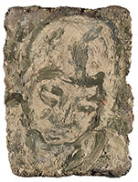 Leon Kossoff / 
Small Head of Peggy, 1969 / 
oil on board / 
11 3/4 x 8 1/2 in. (29.8 x 21.6 cm)