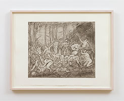 Leon Kossoff / 
The Triumph of Pan No. 4, 1998 / 
etching and aquatint / 
22 1/2 x 29 7/8 in. (57.2 x 75.9 cm) / 
Edition 1 of 20 / 
LK99-56n.1
