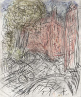 Leon Kossoff / 
Arnold Circus, 2012 / 
charcoal and pastel on paper / 
23 5/8 x 20 in. (60.5 x 51 cm) / 
 / 
Catalogue plate number 92