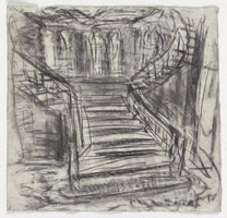 Leon Kossoff / 
Midland Hotel Staircase, 2005 / 
charcoal on paper / 
21 3/4 x 22 3/4 in. (55.5 x 58 cm) / 
 / 
Notes: cat. no. 70