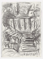 Leon Kossoff / 
Midland Hotel Staircase, 2005 / 
charcoal on paper / 
27 1/2 x 19 3/4 in. (70 x 50 cm) / 
 / 
Catalogue plate number 71