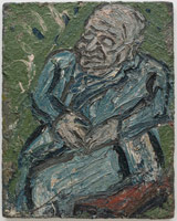 Leon Kossoff / 
Father Resting, 1978 / 
Oil on Board / 
47 5/8  x 37 3/4 (120.9 x 95.9 cm)