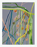 Matt Wedel / 
Flower Tree (Hawaii), 2023 / 
gouache and pen on paper / 
12 x 9 in. (30.5 x 22.9 cm) / 
Framed: 15 1/4 x 12 1/4 in. (38.7 x 31.1 cm) / 
MW23-039