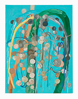 Matt Wedel / 
Flower Tree (Hawaii), 2023 / 
gouache and pen on paper / 
12 x 9 in. (30.5 x 22.9 cm) / 
MW23-04
