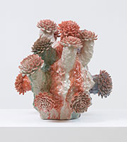 Matt Wedel / 
Flower Tree, 2022 / 
stoneware / 
23 x 23 x 23 in. (58.4 x 58.4 x 58.4 cm) / 
MW22-048