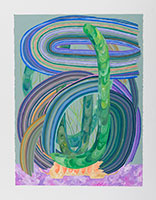 Matt Wedel / 
Potted Plant, 2020 / 
gouache on paper / 
Paper: 30 x 22 1/4 in. (76.2 x 56.5 cm) / 
Framed: 32 3/4 x 24 1/2 in. (83.2 x 62.2 cm)