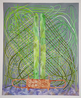 Matt Wedel / 
Potted Plant, 2021 / 
gouache on paper / 
Image: 17 x 14 in. (43.2 x 35.6 cm) / 
Framed: 20 7/8 x 17 7/8 in. (53 x 45.4 cm) / 
MW21-034