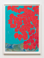 Matt Wedel / 
Potted Plant, 2020 / 
gouache on paper / 
Paper: 44 1/2 x 32 1/2 in. (113 x 82.6 cm) / 
Framed: 48 5/8 x 36 1/8 in. (123.5 x 91.8 cm) / 
MW21-065