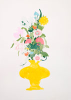Matt Wedel / 
flowers, 2008 / 
gouache, pen on paper / 
42 x 30 in. (106.7 x 76.2 cm) / 
Private collection 