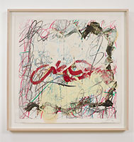 Michael Goldberg / 
Untitled, 1999 / 
mixed media on paper / 
26 x 26 in. 26 x 26 in. (66 x 66 cm)