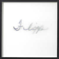 Nancy Reddin Kienholz /  
Flip Flop, February 2008 /  
lenticular (mixed media) /  
18 x 18 in. (45.7 x 45.7 cm)
