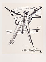 Mark di Suvero / 
Study for Algol, 1993 / 
Marker on paper / 
17 x 13 3/4 in (43.2 × 34.9 cm) / 
Nasher Sculpture Center, Gift of Lisa Schachner in memory of Leonard Contino