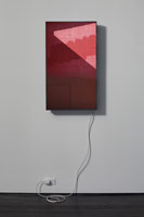 Owen Kydd / 
Red Wall, Three Parts, 2013 / 
video on 40 in display with media player  / Edition 2 of 3, 2 A.P.