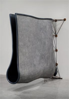 Peter Shelton / 
blackslot, 2009 / 
fiberglass / 
95 x 29 x 102 in. (241.3 x 73.7 x 259.1 cm)