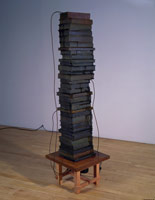 books, 1993 / 
cast bronze and water / 
65 x 18 x 18 in (165.1 x 45.7 x 45.7 cm) / 
Private collection