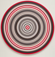 Don Suggs / 
Your Body is a Battleground (Matrimony Series), 2007 / 
oil on canvas / 
Diameter: 60 in (152.4 cm) / 
Private collection