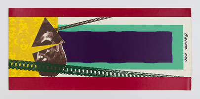 R.B. Kitaj<br>
Bacon I, 1968<br>
color screenprint, photoscreenprint<br>
16 1/2 x 41 in. (41.9 x 104.1 cm)<br>
Edition of 70, A.P.