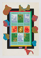 R.B. Kitaj / 
Mort, 1966 / 
color screenprint, photoscreenprint / 
40 x 27 3/8 in. (101.6 x 69.5 cm) / 
Edition of 75, 10 A.P.