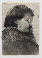 R.B. Kitaj / 
Untitled (Man with Beard), 1971 / 
collage on paper / 
Sheet: 24 x 17 in. (61 x 43.2 cm) / 
Framed: 26 5/8 x 19 5/8 x 1 1/2 in. (67.6 x 49.8 x 3.8 cm)